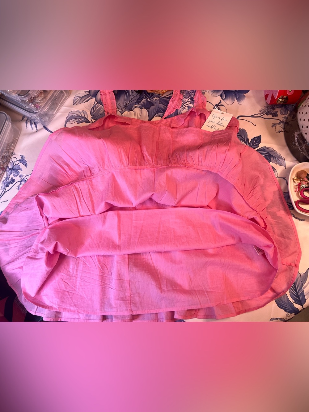 Show Me Your MuMu Jolene Pink Lemonade Ruffle Midi Dress with Buckle Belt - Picture 11 of 16
